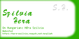 szilvia hera business card