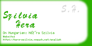 szilvia hera business card